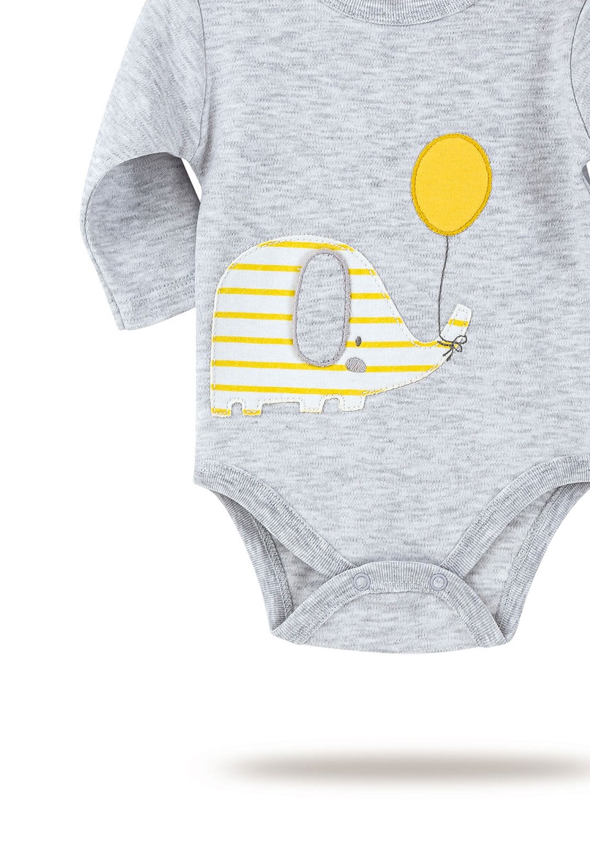 Κορμάκι βρεφικό μακρύ μανίκι Grey Elephant 56733 φωτογραφία
