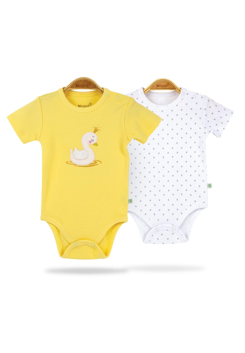 Biorganic Κορμάκια κοντό μανίκι Swan Πακέτο 2 τεμ. 56760