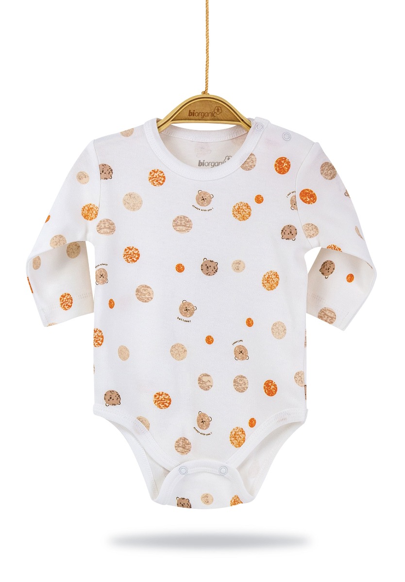 Biorganic Κορμάκι Βρεφικό με μακρύ μανίκι Unisex 56771