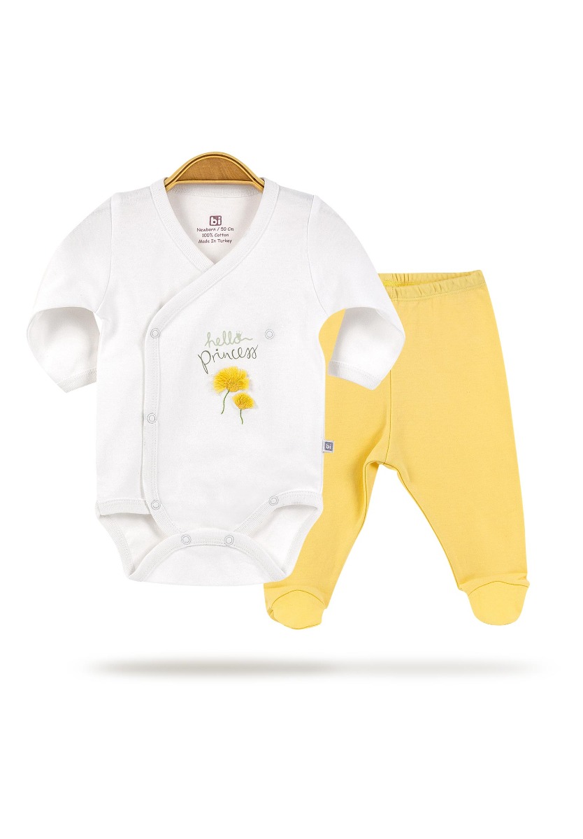Bi Baby Σετ βρεφικό κορμάκι - παντελόνι Hello Princess 56774