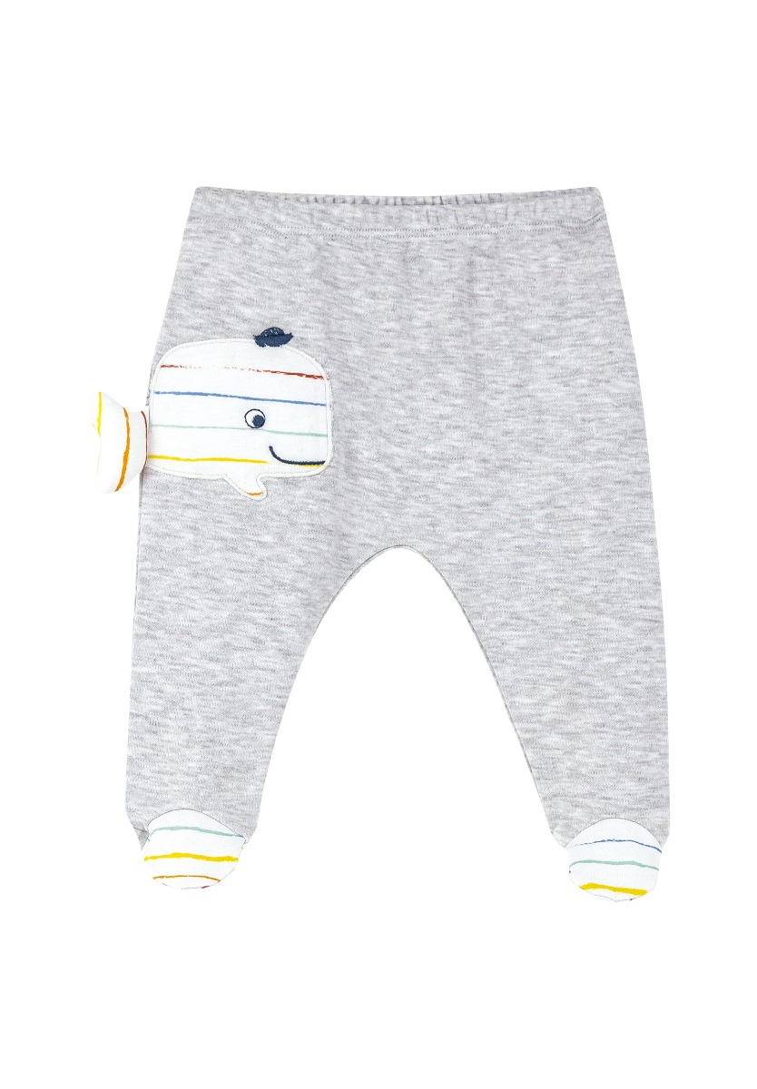 Bi Baby Παντελόνι βρεφικό κλειστό ποδαράκι Whale 57627