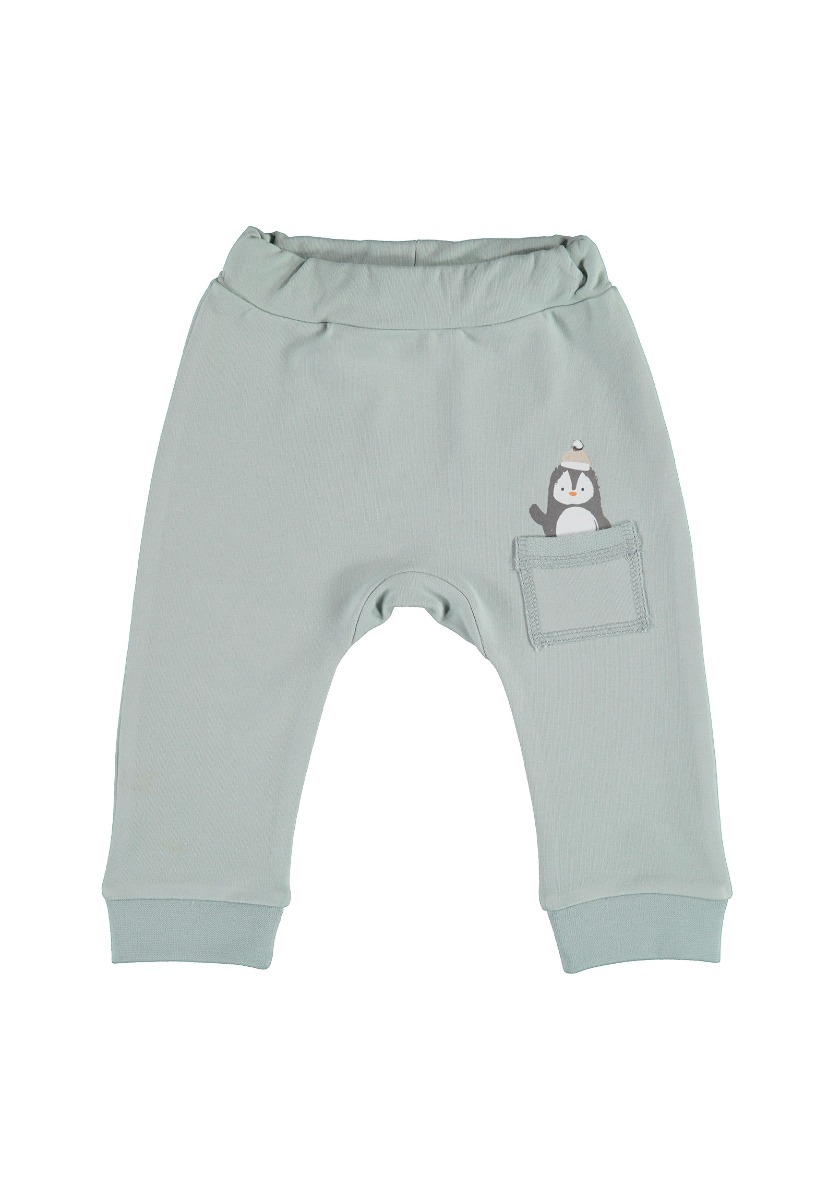 Biorganic Παντελονάκι βρεφικό Biorganic Penguins Mint 57691