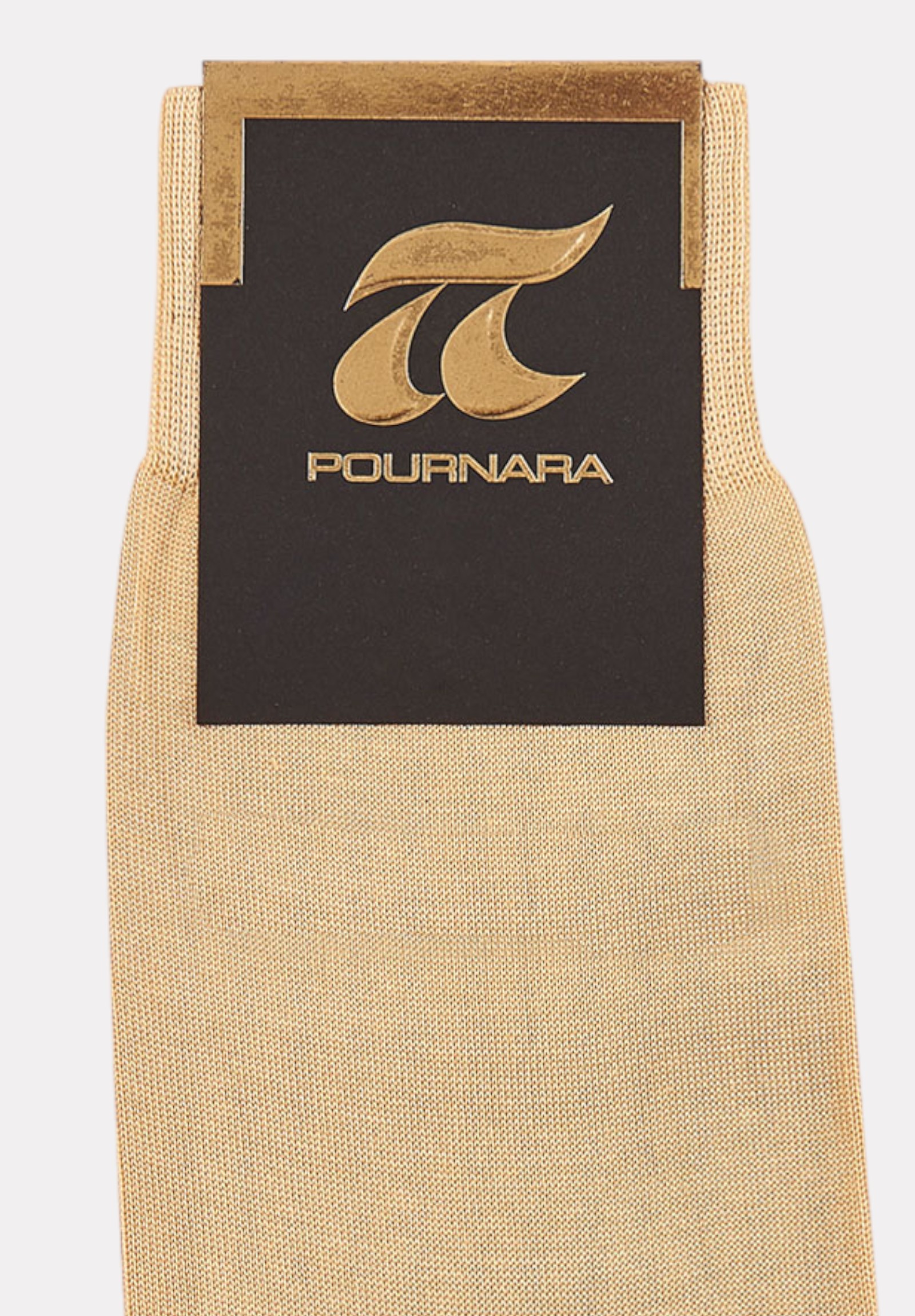 Pournara Κάλτσα ανδρική βαμβακερή Pournara χωρίς ραφές Ώχρα PRN1900-58-Μπεζ