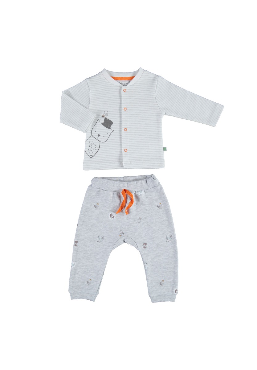 Biorganic Πιτζάμα βρεφική Με κουμπάκια Baby Friends 59678