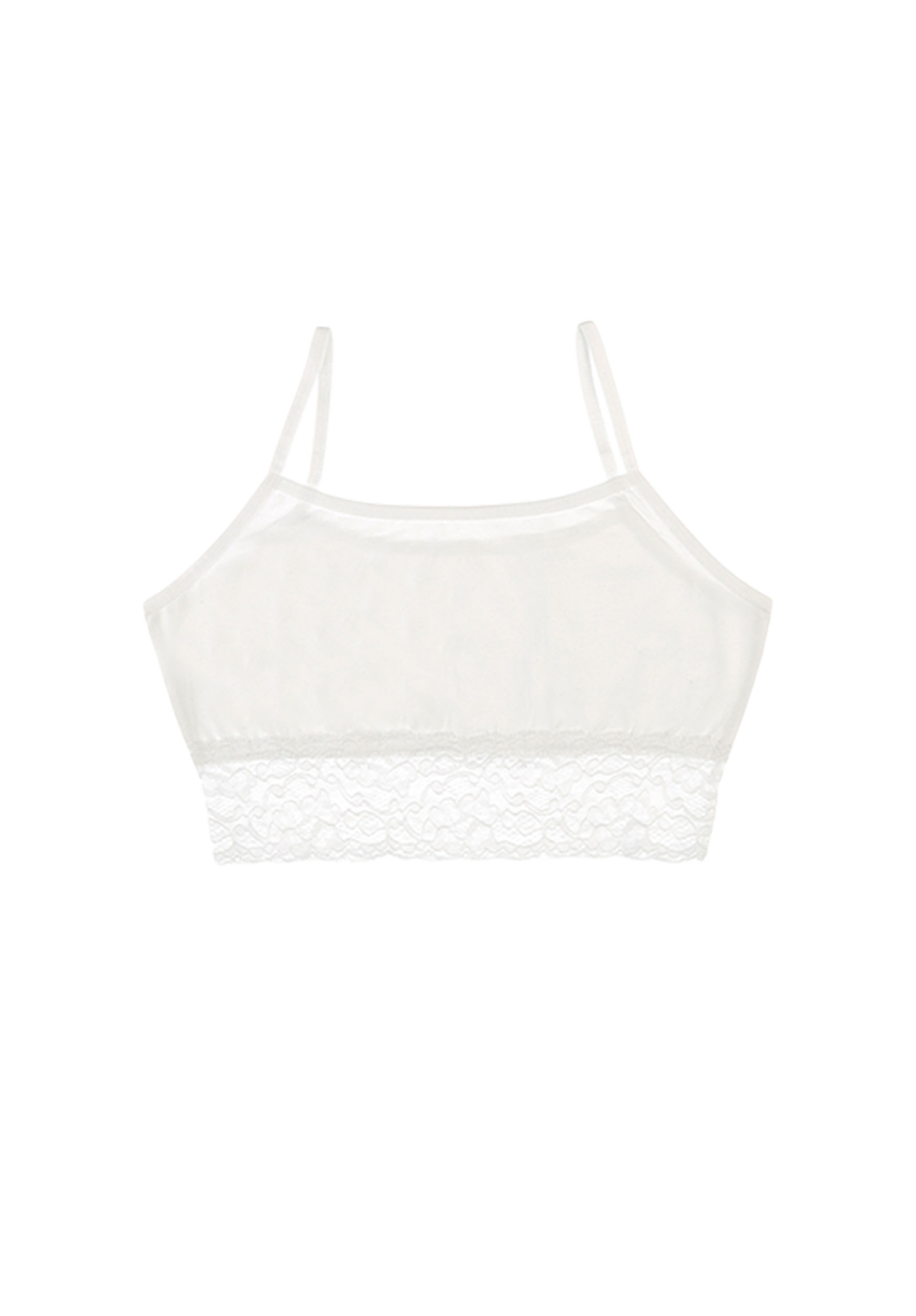 Donella Μπουστάκι εφηβικό χωρίς ενίσχυση Δαντελένιο 597143Q-Λευκό