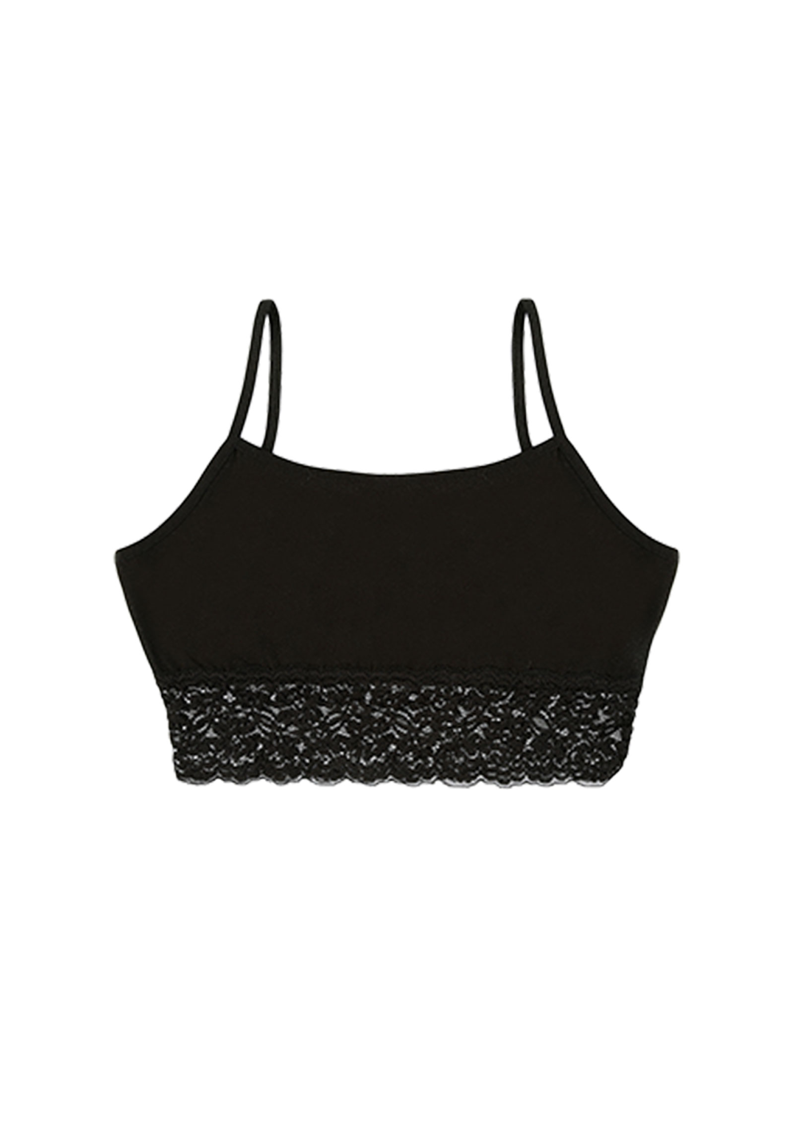 Donella Μπουστάκι εφηβικό χωρίς ενίσχυση Δαντελένιο 597143Q-Μαύρο