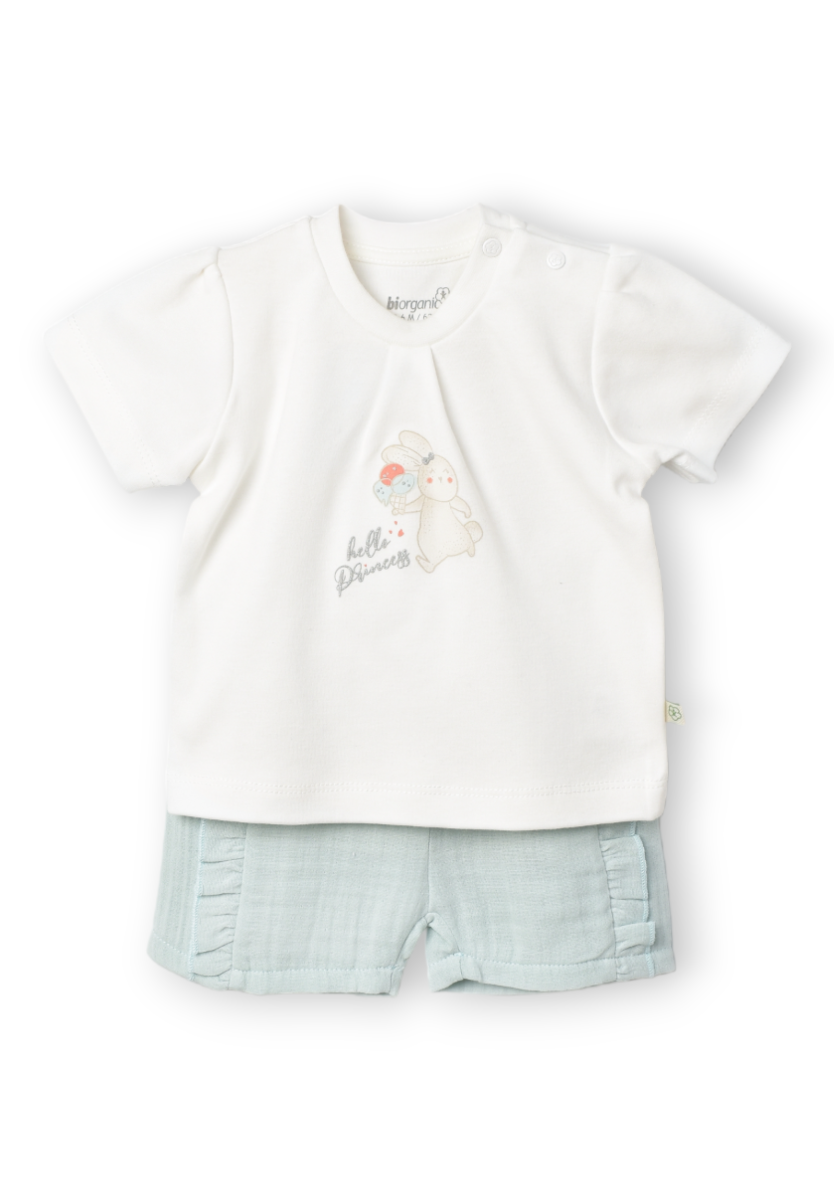 Biorganic Σετ Βρεφικων Ρουχων Biorganic Pretty Bunny BRG59732-Μέντα