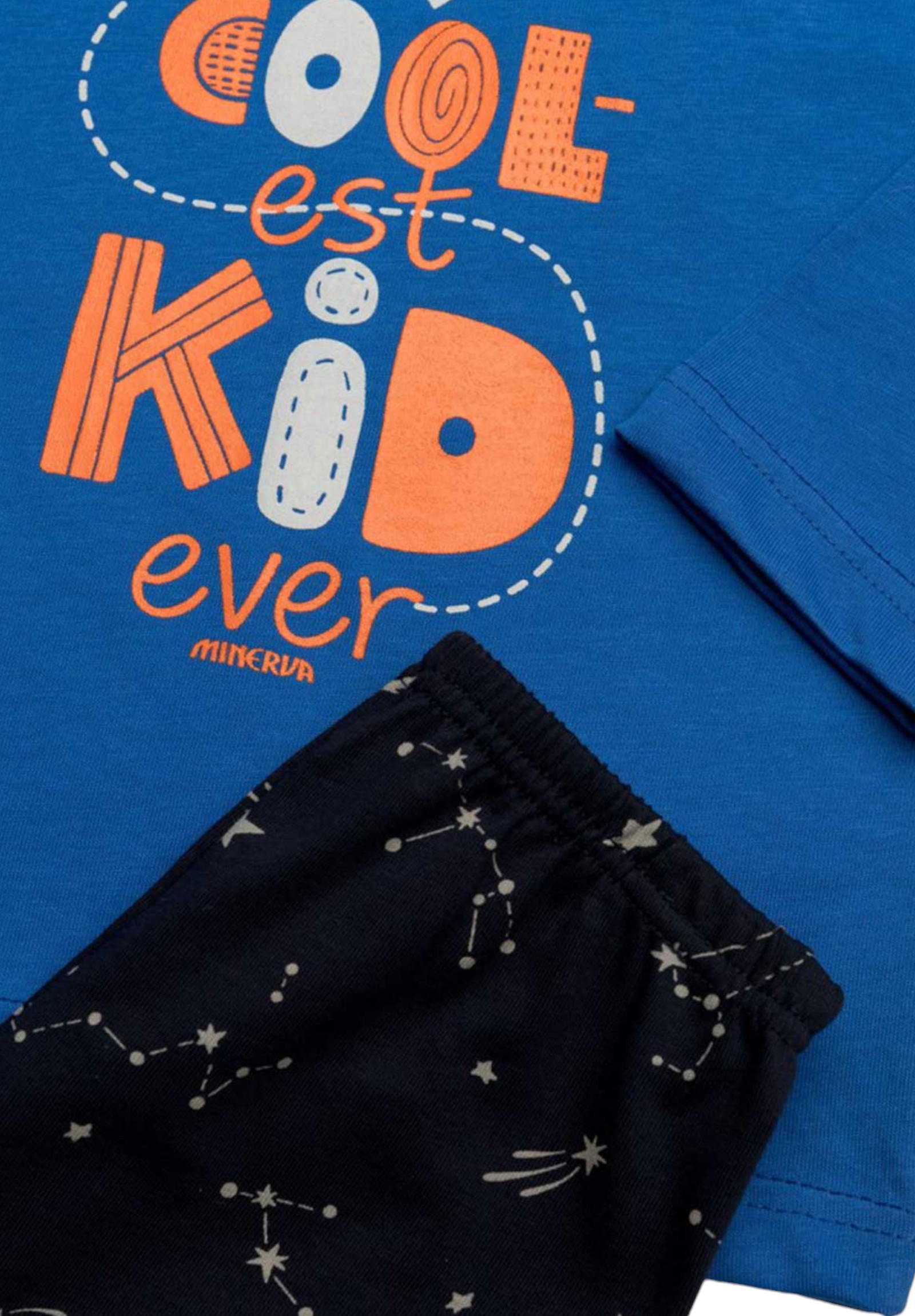 Πιτζάμα παιδική Coolest Kid Minerva Blue MNRV90-61998-002-Μπλε φωτογραφία