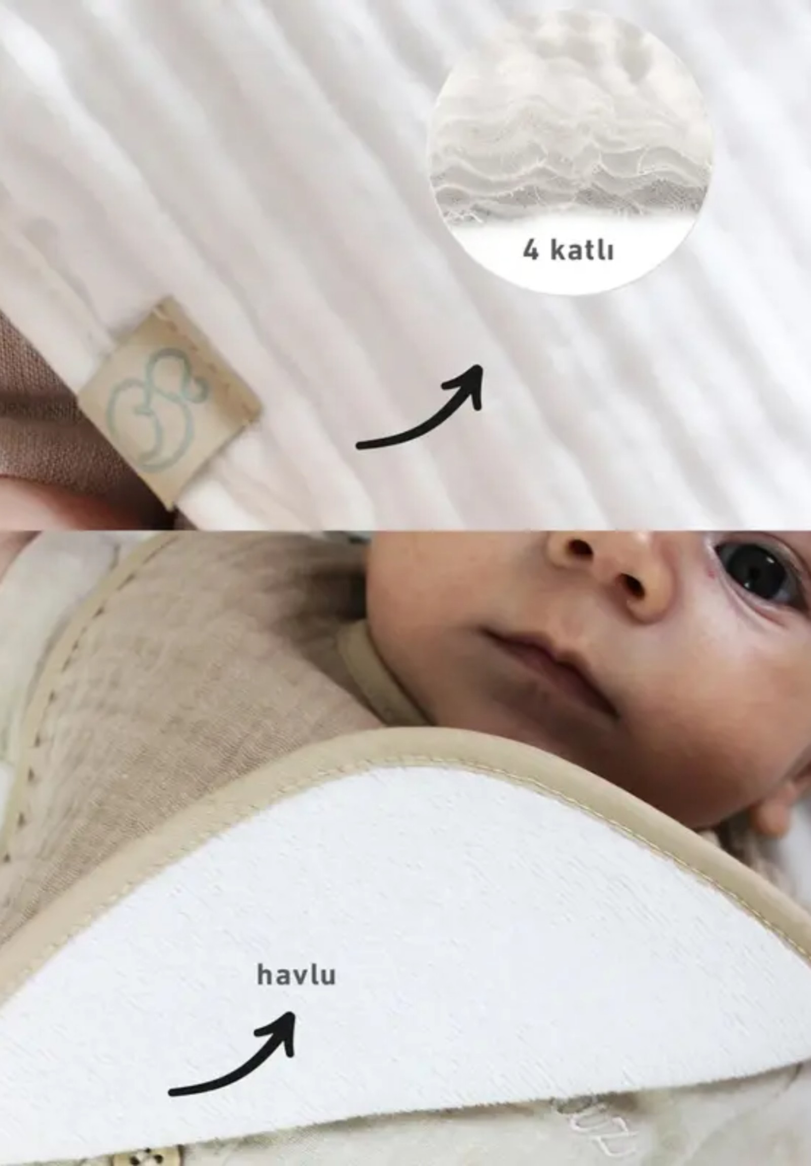 Σαλιάρες βρεφικές από οργανικό βαμβάκι Neutral Colours Biorganic BRG60101-1-Πολύχρωμο φωτογραφία