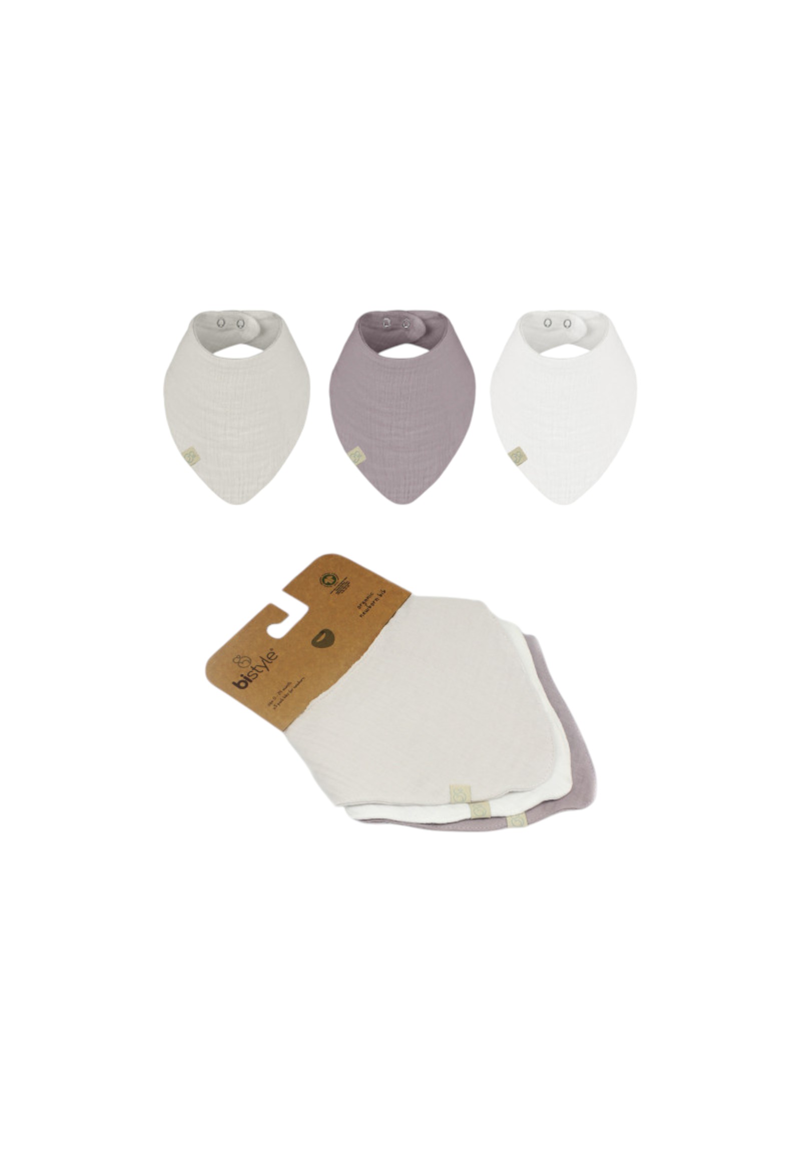 Σαλιάρες βρεφικές φουλάρι Neutral Colours Biorganic BRG60102-1-Πολύχρωμο φωτογραφία