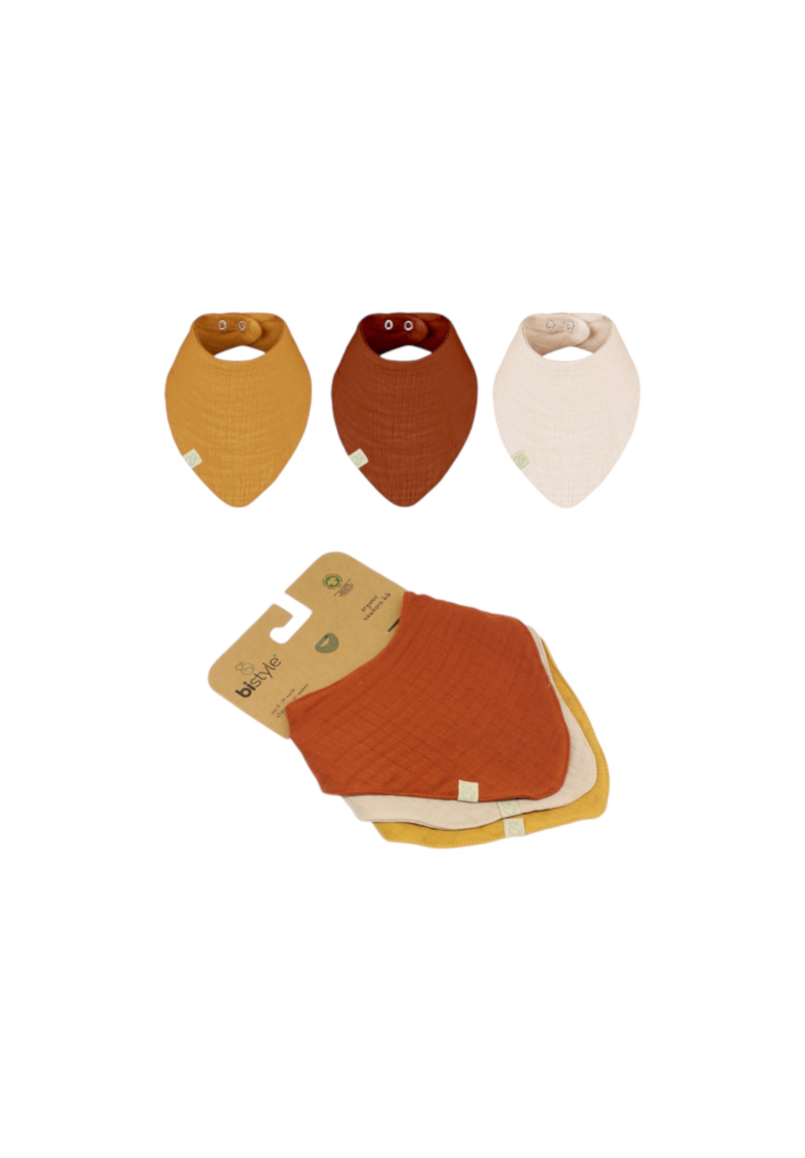 Σαλιάρες βρεφικές φουλάρι Fall Colours Biorganic BRG60102-2-Πολύχρωμο φωτογραφία