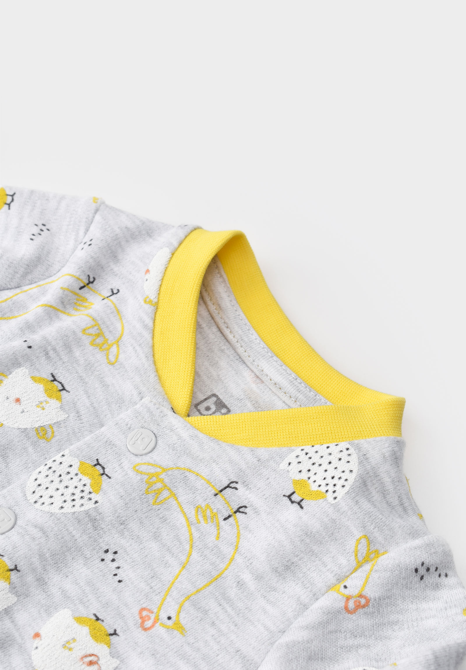 Φορμάκι βρεφικό με οργανικό βαμβάκι Bibaby Chick&Chick BB60654-Γκρι φωτογραφία