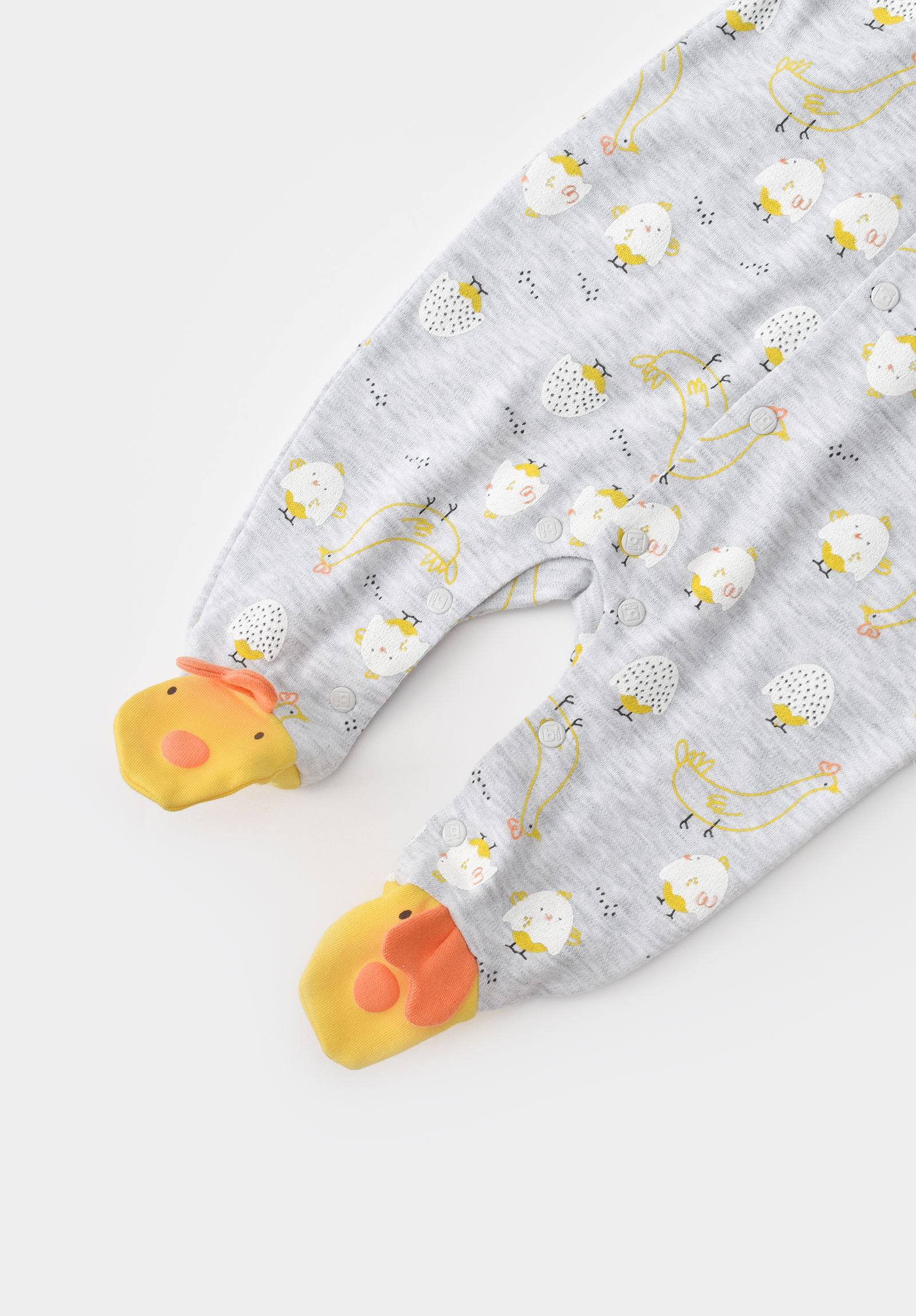 Φορμάκι βρεφικό με οργανικό βαμβάκι Bibaby Chick&Chick BB60654-Γκρι φωτογραφία