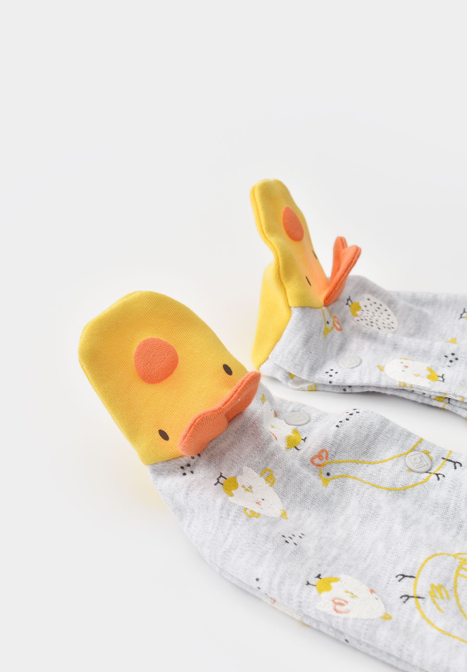 Φορμάκι βρεφικό με οργανικό βαμβάκι Bibaby Chick&Chick BB60654-Γκρι φωτογραφία