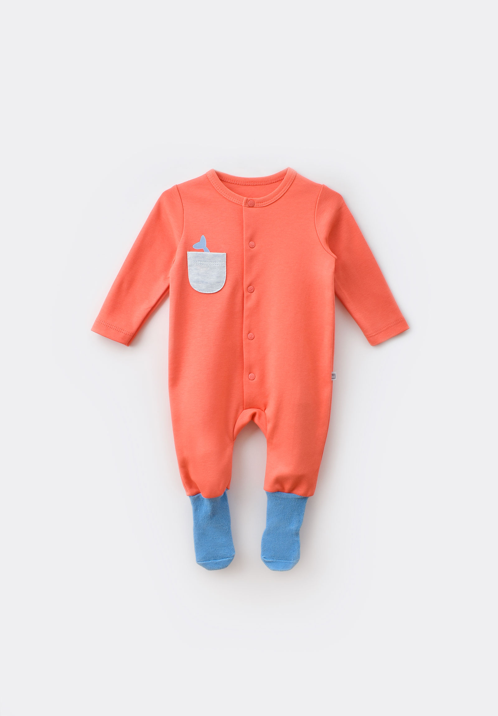 Φορμάκι βρεφικό BiBaby από οργανικό βαμβάκι Pirate Finny BB60656-Κοραλί φωτογραφία