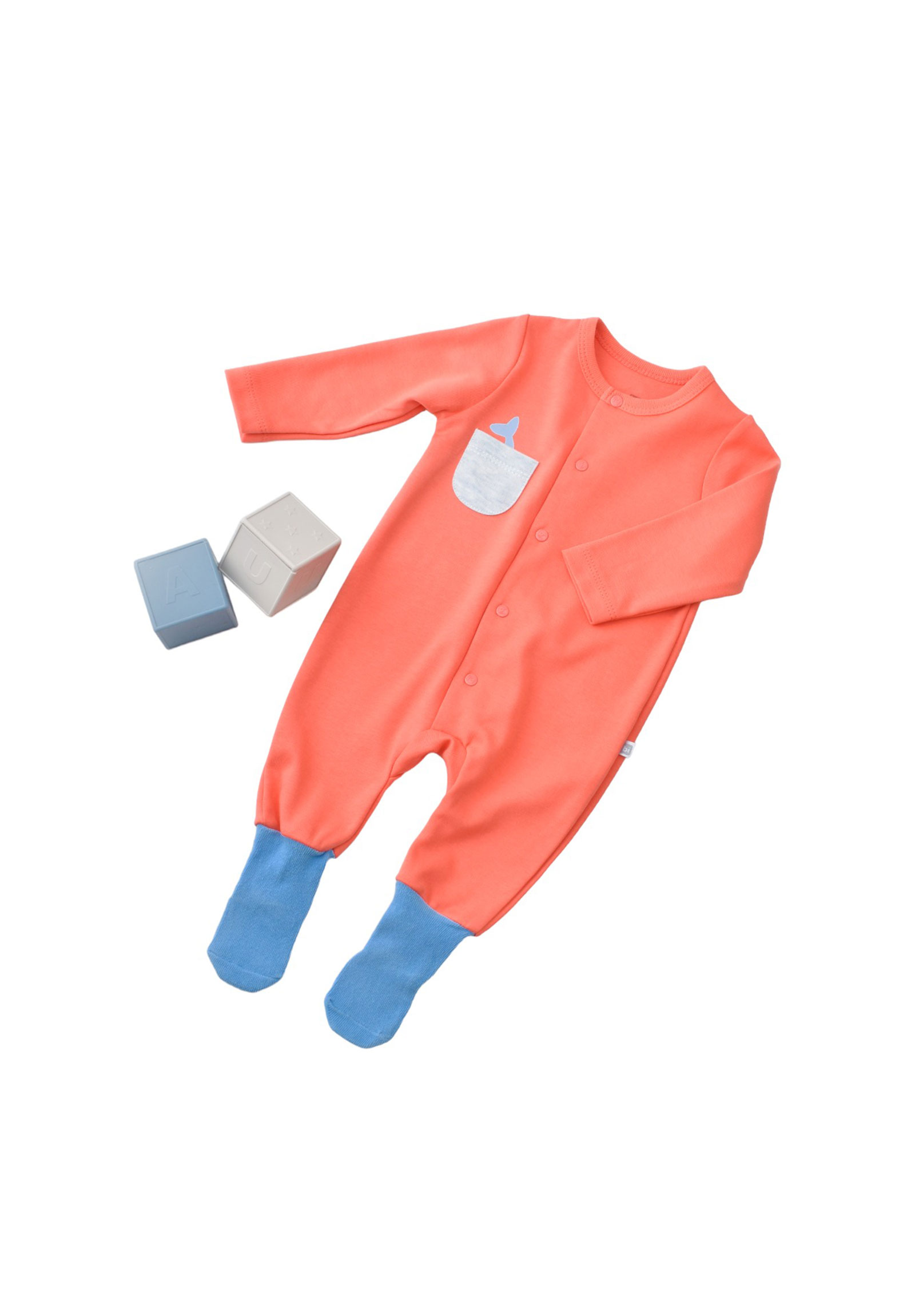 Bi Baby Φορμάκι βρεφικό BiBaby από οργανικό βαμβάκι Pirate Finny BB60656-Κοραλί