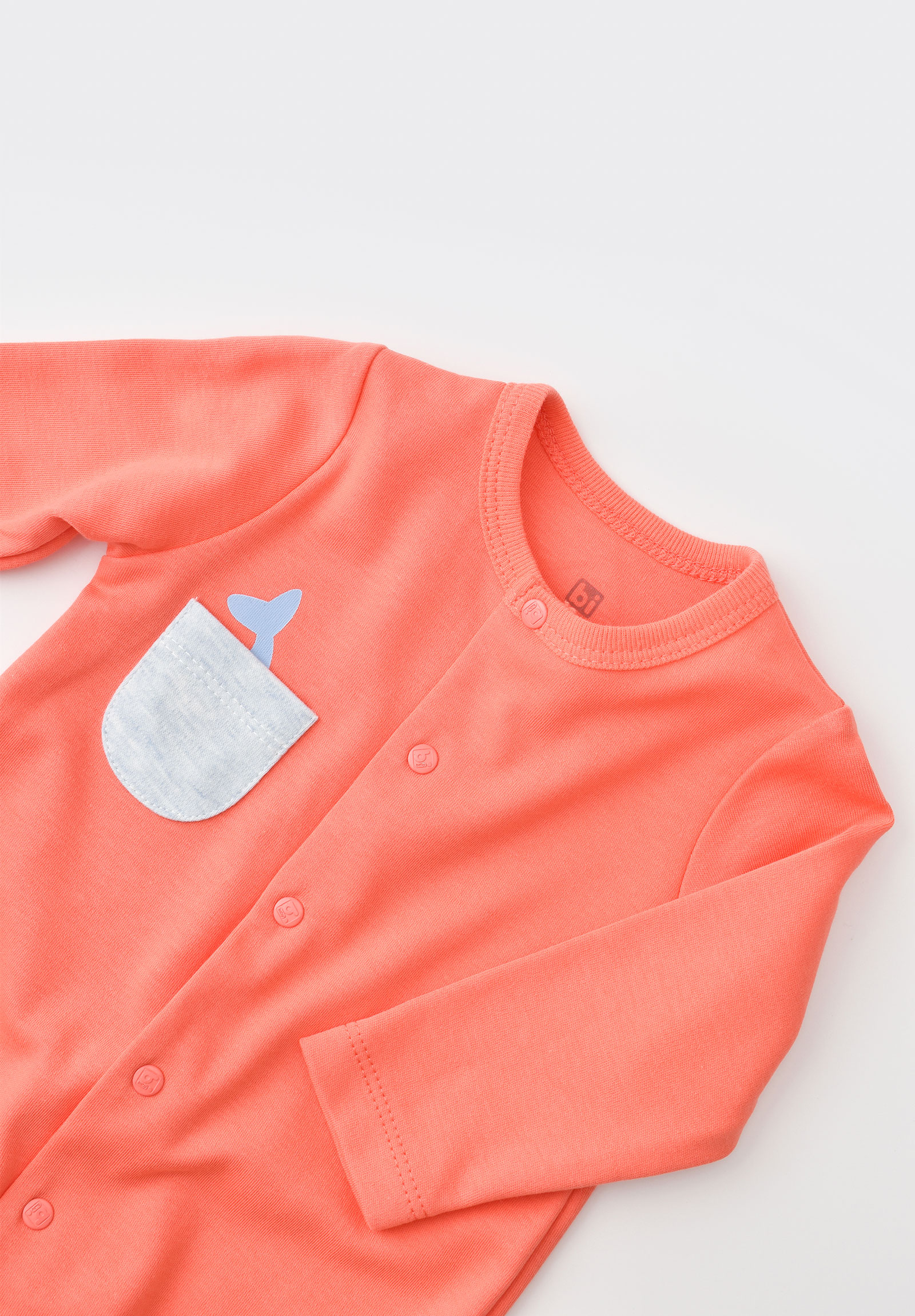 Φορμάκι βρεφικό BiBaby από οργανικό βαμβάκι Pirate Finny BB60656-Κοραλί φωτογραφία