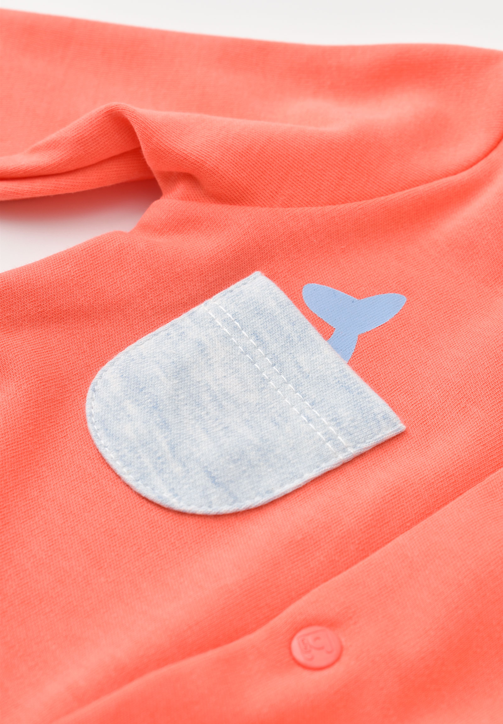 Φορμάκι βρεφικό BiBaby από οργανικό βαμβάκι Pirate Finny BB60656-Κοραλί φωτογραφία