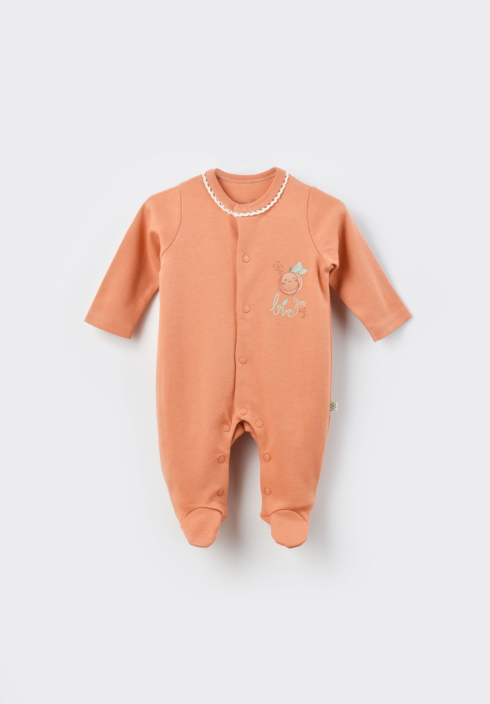 Φορμάκι βρεφικό με οργανικό βαμβάκι Biorganic Summer Fruit BRG60677-Πορτοκαλί φωτογραφία