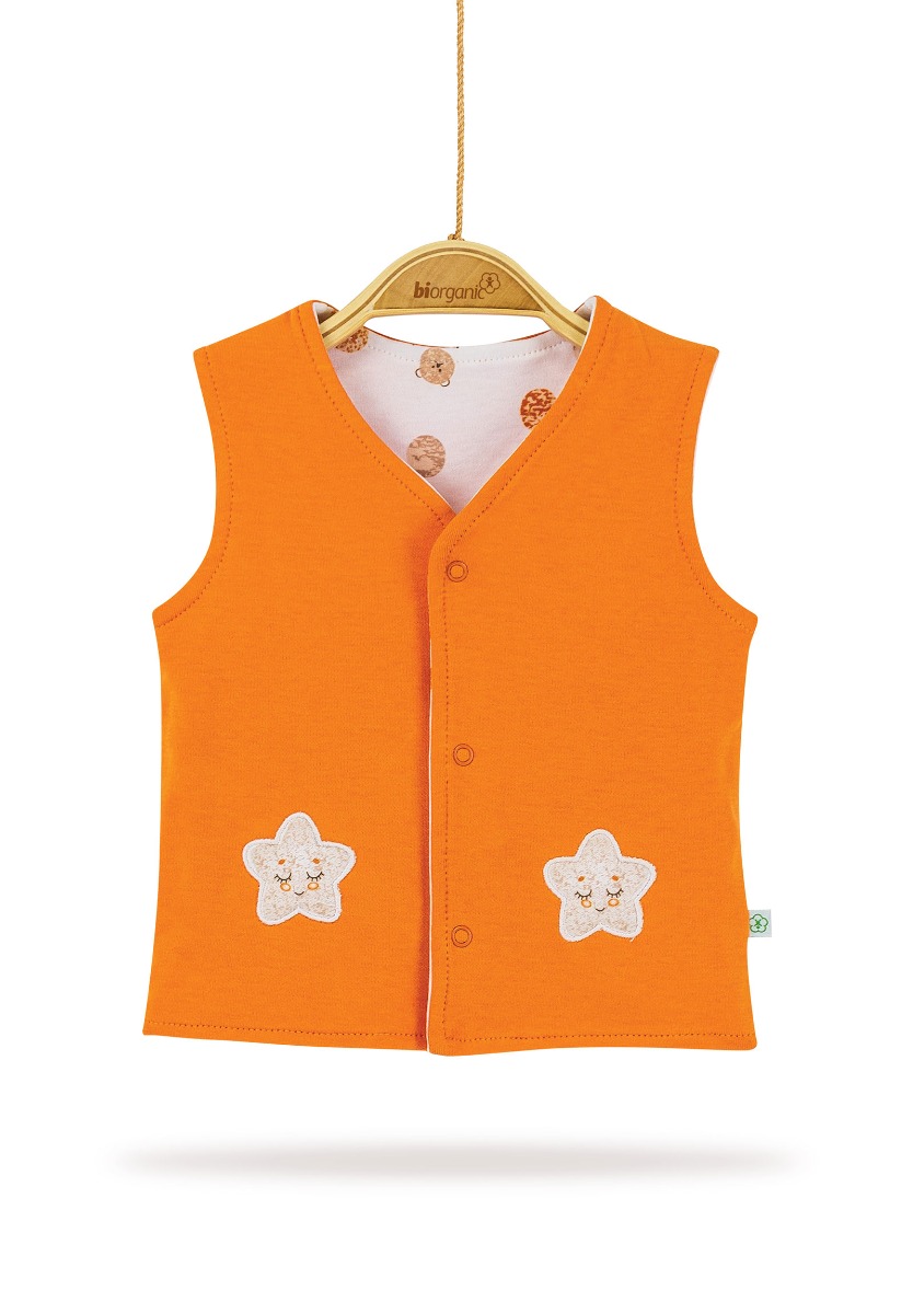 Biorganic Βρεφικό γιλέκο με κέντημα Unisex Starlight 61386