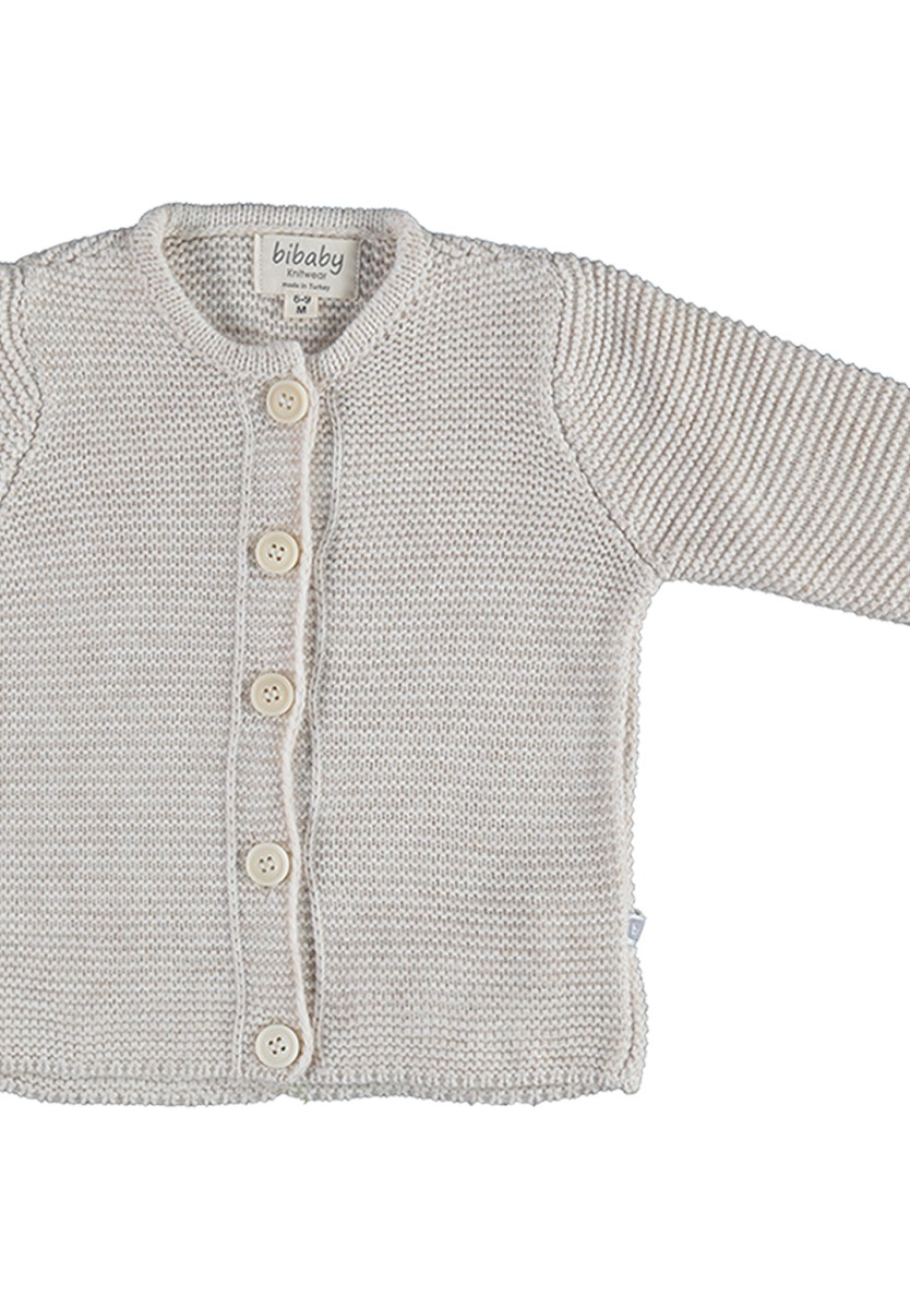 Ζακέτα πλεκτή βρεφική Biorganic Unisex Grey 61389A φωτογραφία