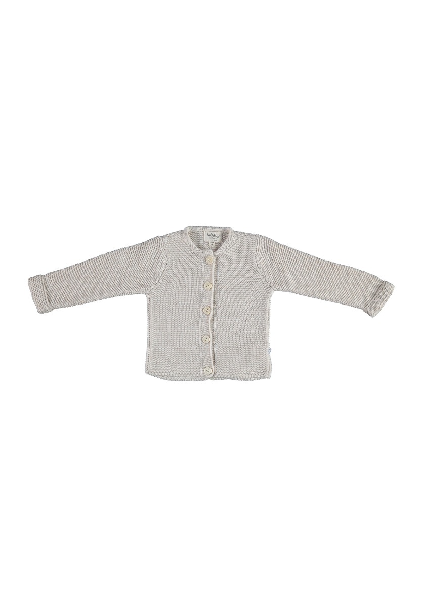 Bi Baby Ζακέτα πλεκτή βρεφική Biorganic Unisex Grey 61389A