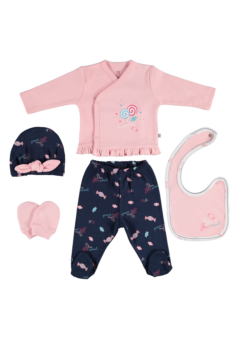 Biorganic Σετ Πιτζάμας Με Βρεφικά Αξεσουαρ Biorganic Sweet Candy 62224