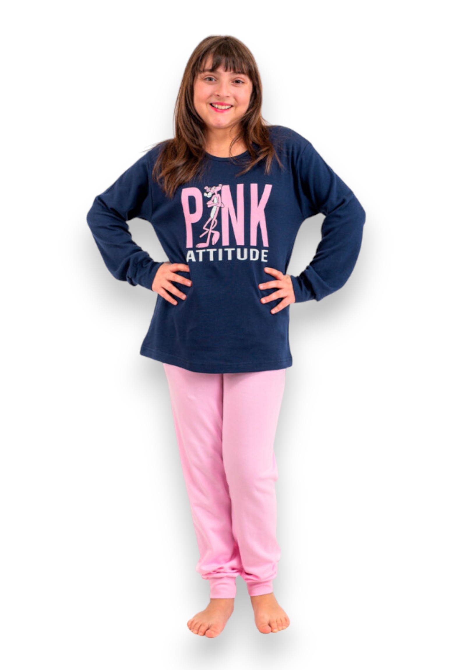 Nina Club Πιτζάμα εφηβική Nina Club Pink Attitude Blue NC630K-24-01-Μπλε