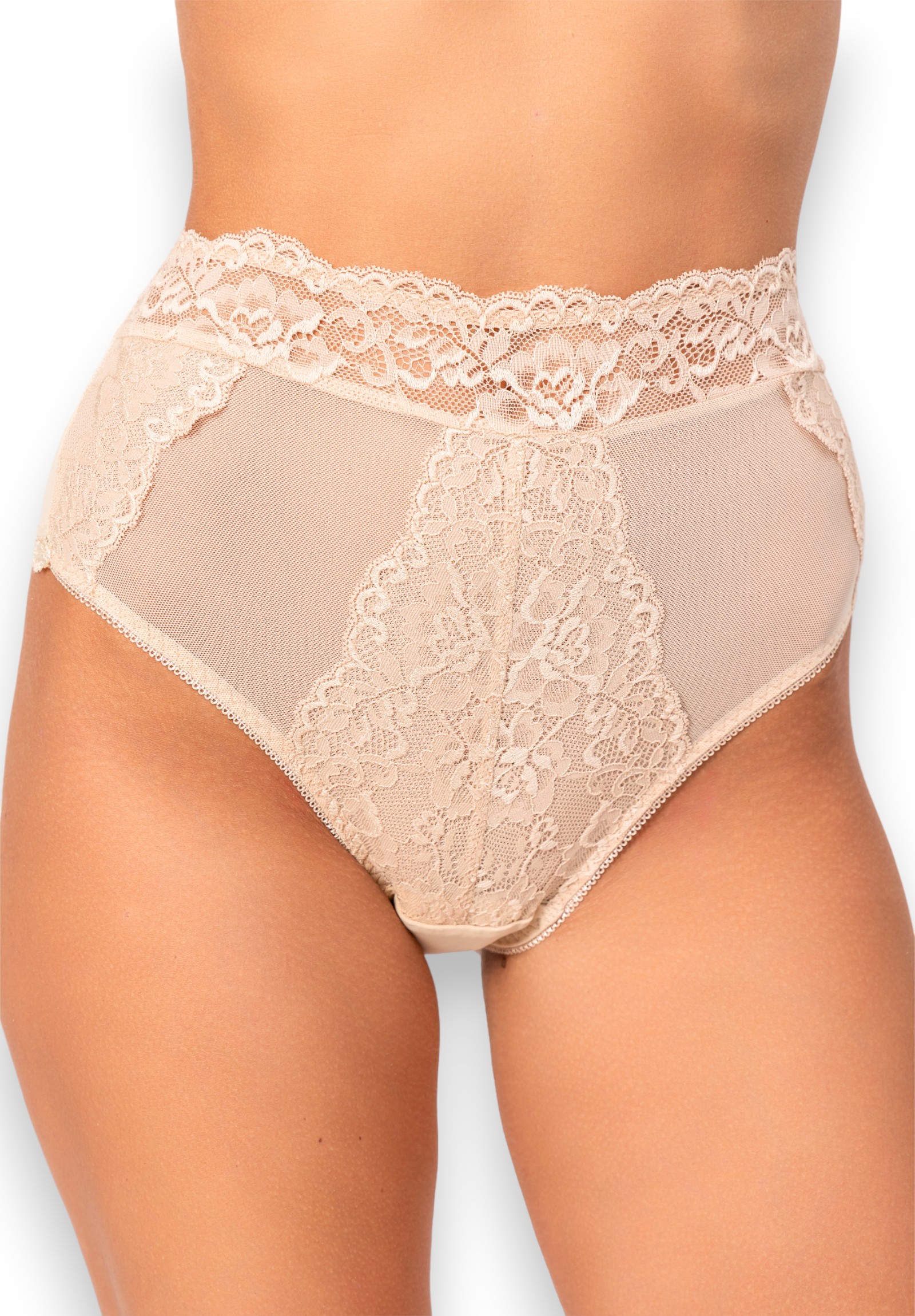 Brazil γυναικείο ψηλόμεσο με δαντέλα Avangard AV641-Μπεζ φωτογραφία