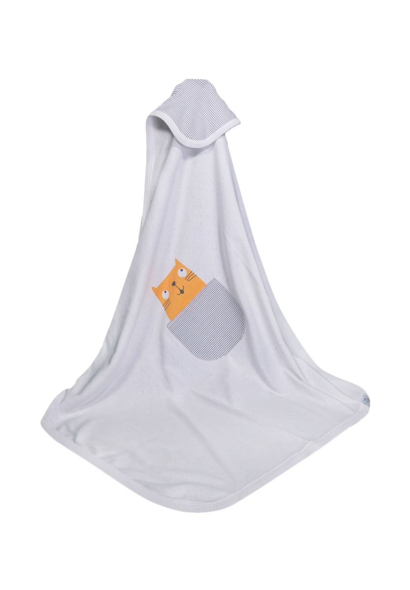 Bi Baby Κουβερτάκι βαμβακερό 85x90 εκ. Cat 64507A