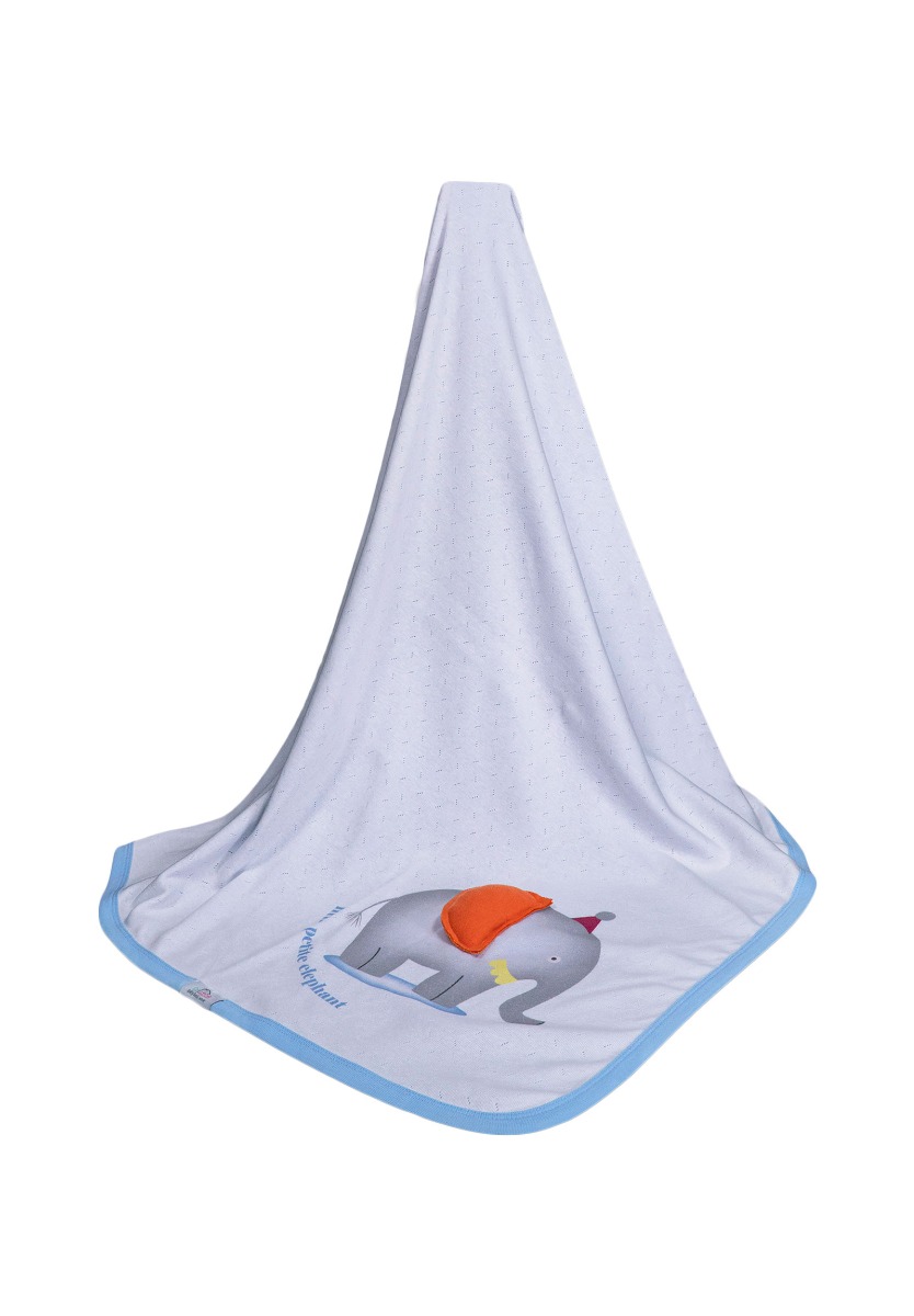 Bi Baby Κουβερτάκι βαμβακερό 85x90 εκ. Elephant 64508B