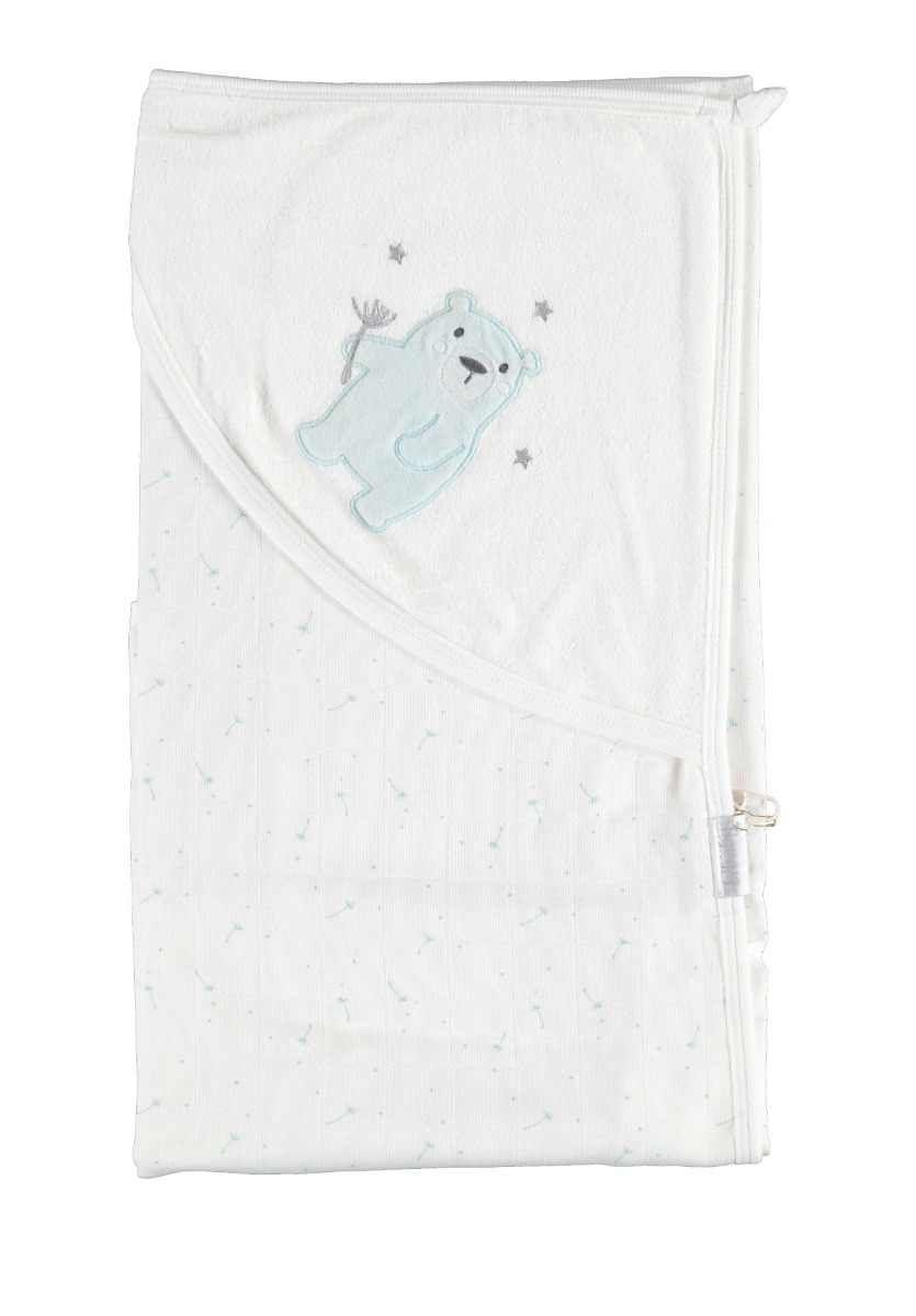 Bi Baby Μουσελίνα Bi Baby με πετσετέ επένδυση Bear 80*85εκ. 66271