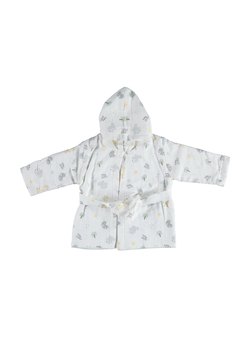 Bi Baby Μπουρνούζι μουσελίνα με πετσετέ επένδυση Zoo 66299