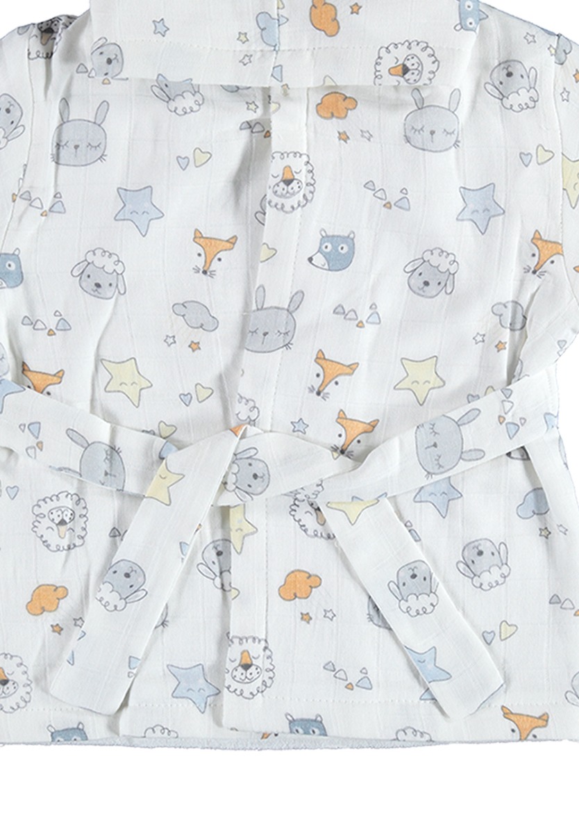 Μπουρνούζι μουσελίνα με πετσετέ επένδυση Cute Animals 66300 φωτογραφία