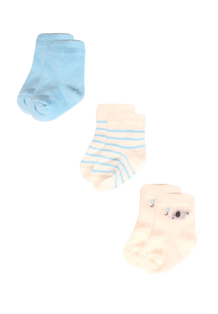 Bi Baby Καλτσάκια bebe Ciel Elephants 3 τεμ. 68365b