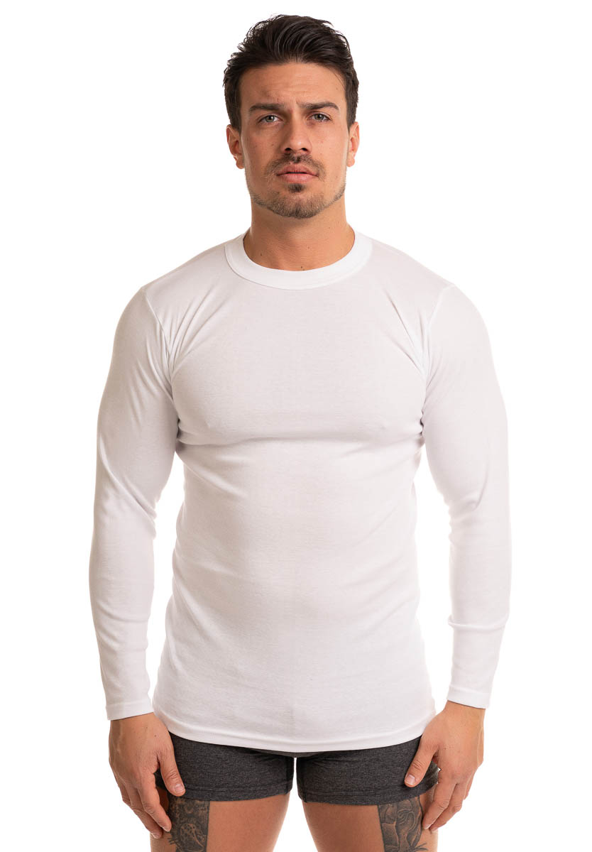 Giorgio Φανέλα ανδρική μακρύ μανίκι Giorgio GRG702-Λευκό