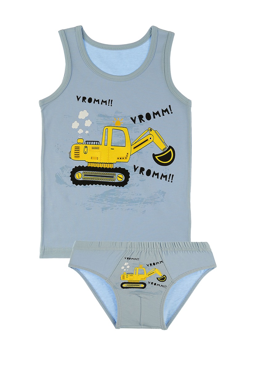 Donella Σετ φανελάκι σλιπάκι παιδικό Track Μπλε W211171KP5