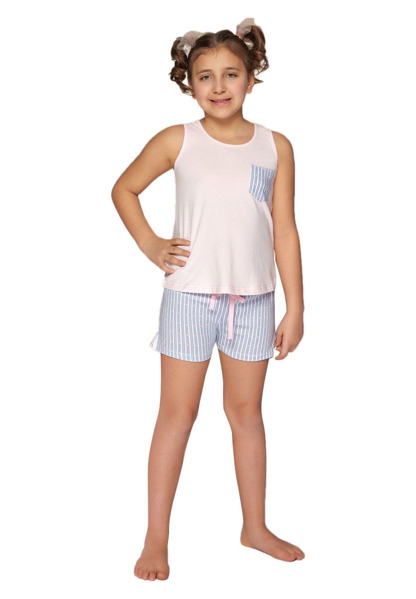 Sevim Πιτζάμα παιδική βαμβακερή ροζ Sevim Pink & Blue 7985