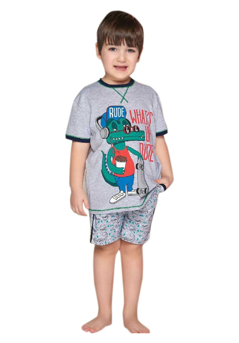 Sevim Πιτζάμα παιδική εφηβική βαμβακερή Crocodile 8010