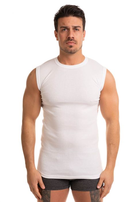 Ανδρικό Φανελάκι Giorgio Καβαδούρα Βαμβακερό Λευκό 801GRG-Λευκό φωτογραφία