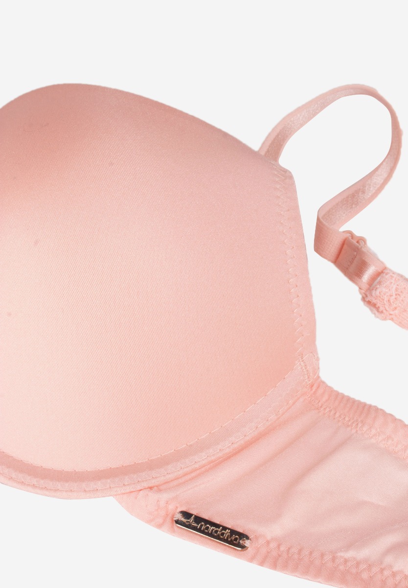 Σετ σουτιέν Soft Push Up με Brazil 8038-Σομόν φωτογραφία
