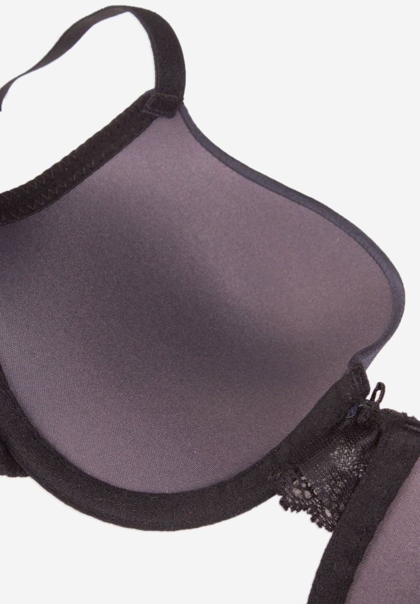 Σετ σουτιέν Soft Push Up με Brazil 8038-Ανθρακί φωτογραφία