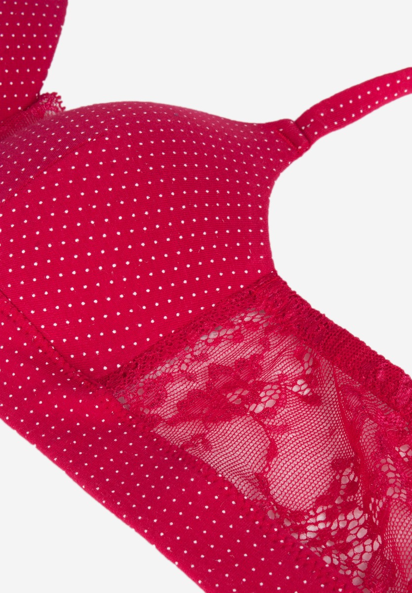 Σετ σουτιέν χωρίς μπανέλα με Brazil πουά 8069-Φούξια φωτογραφία