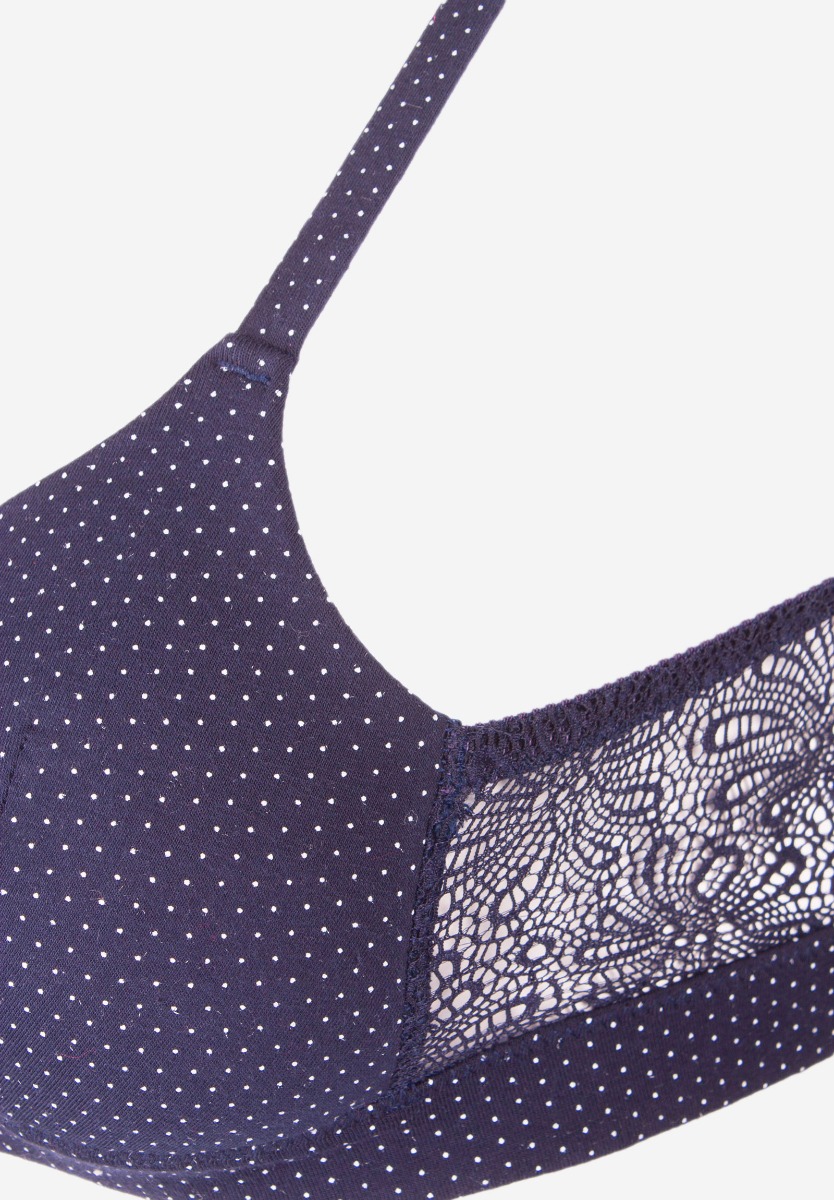 Σετ σουτιέν χωρίς μπανέλα με Brazil πουά 8069-Μπλε φωτογραφία