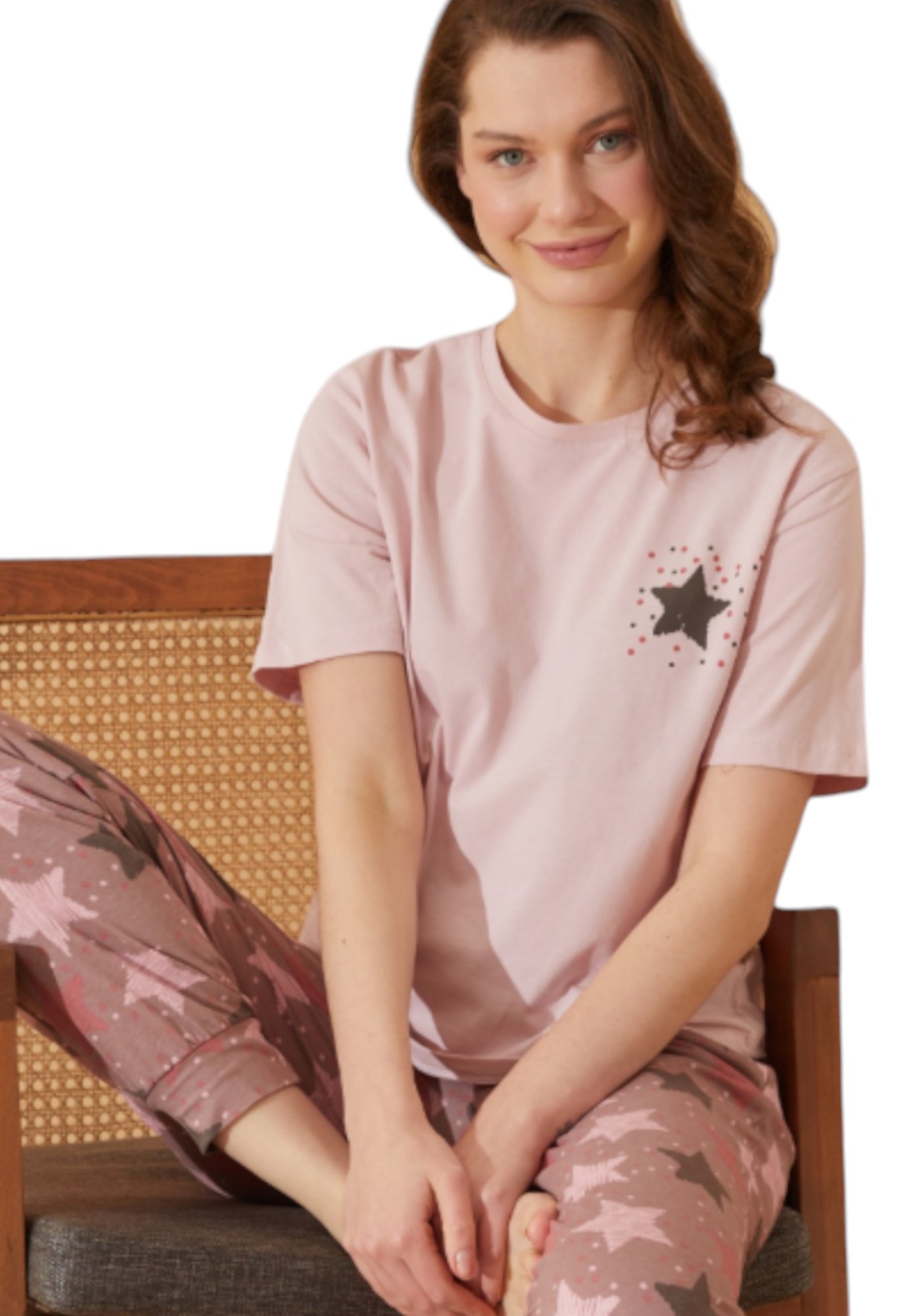 Πιτζάμα γυναικεία Ipektenim Stars IPKT8394-Ροζ φωτογραφία