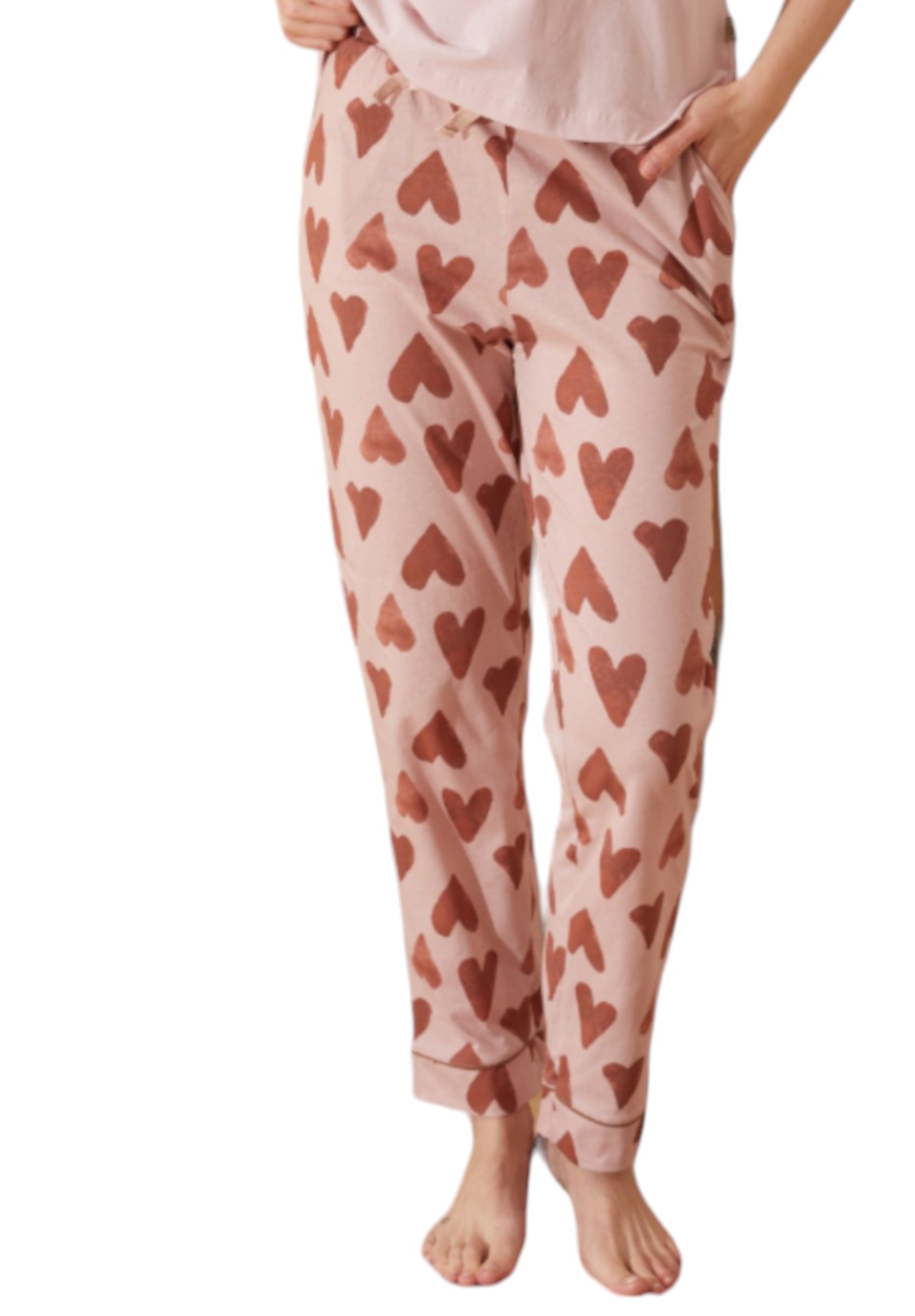 Πιτζάμα γυναικεία Ipektenim Hearts IPKT8411-Ροζ φωτογραφία