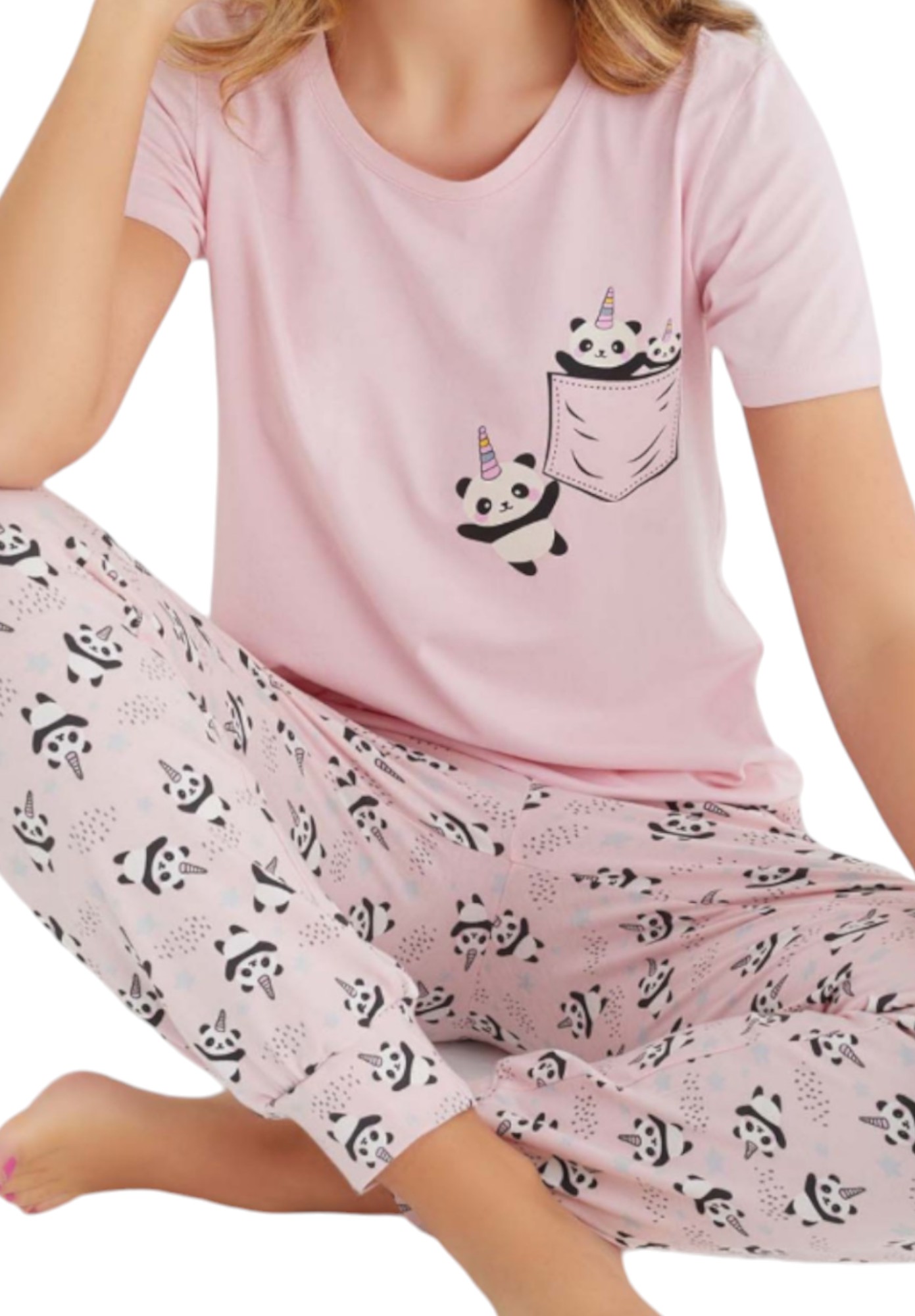 Πιτζάμα γυναικεία Ipektenim Panda IPKT8429-Ροζ φωτογραφία