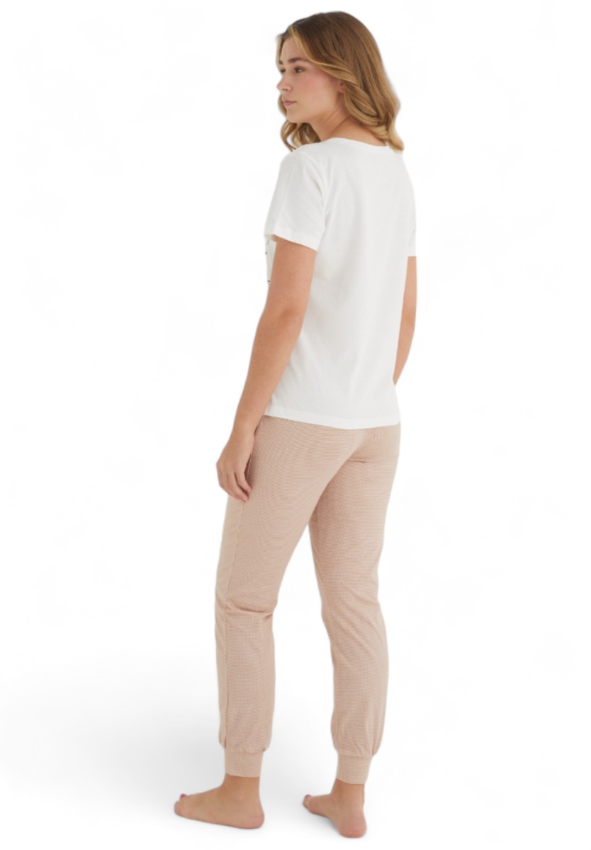 Πιτζάμα γυναικεία Ipektenim Friendship IPKT8431-Μπεζ φωτογραφία