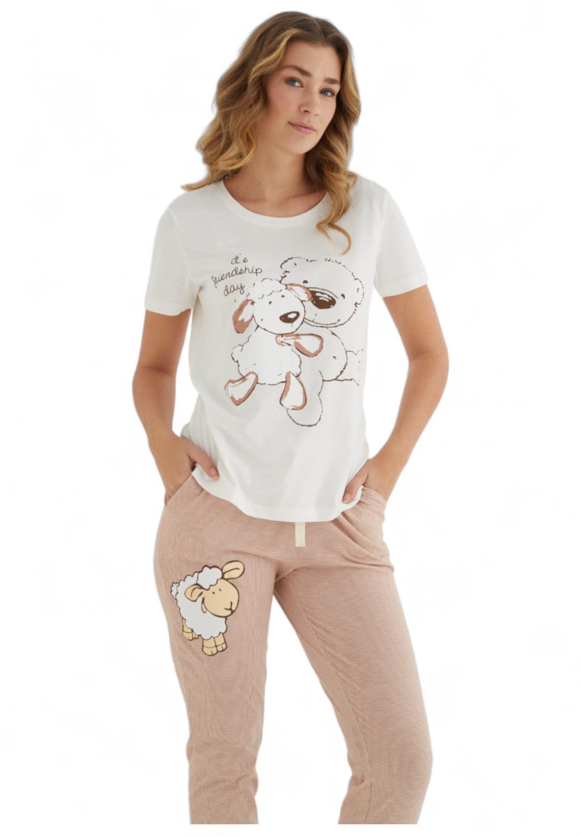 Ipek tenim Πιτζάμα γυναικεία Ipektenim Friendship IPKT8431-Μπεζ