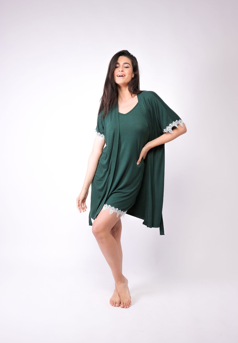  Σετ Ρόμπα - Νυχτικό Viscose Green Woods 84418 2025